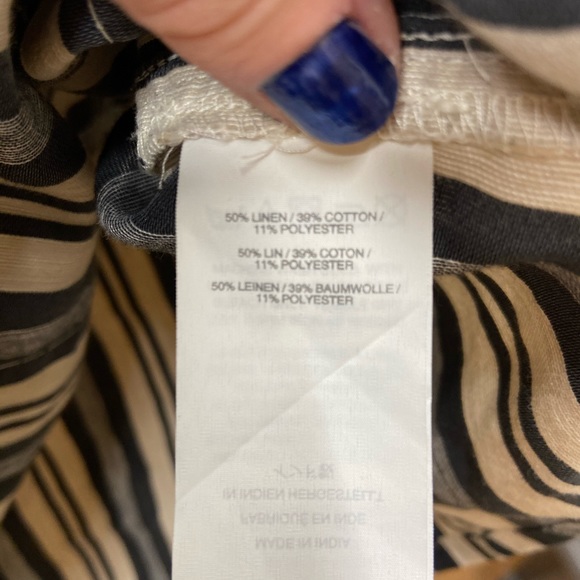 🌈 Madewell Vertical Striped Top w/ Front Pockets - Picture 4 of 5